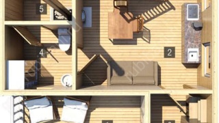 Дом-баня 6×7, 42 м²